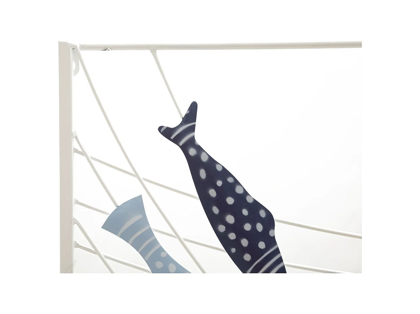 Décoration en Métal et Bois Poisson 8, Multicouleur, 96,5x1,5x61 cm, Seven Design