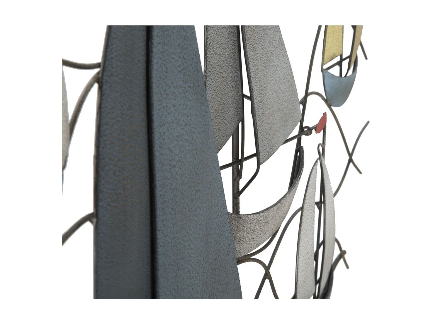 Décoration 3D en Métal Bateaux 1, Multicouleur, 114,5x3,5x62,5 cm, Seven Design