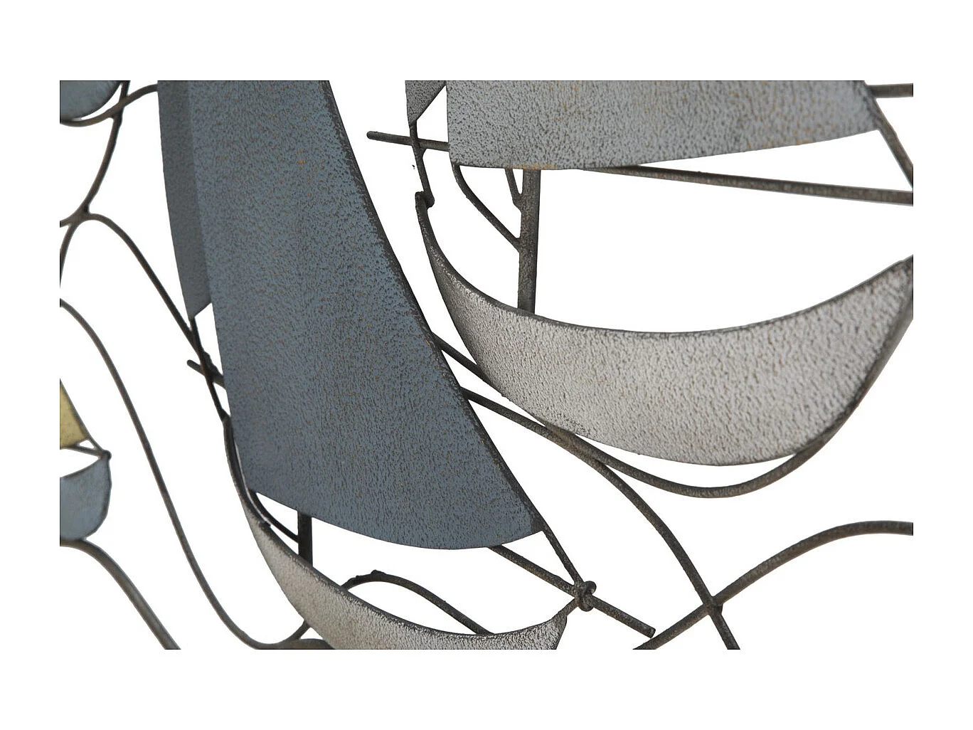 Décoration 3D en Métal Bateaux 1, Multicouleur, 114,5x3,5x62,5 cm, Seven Design