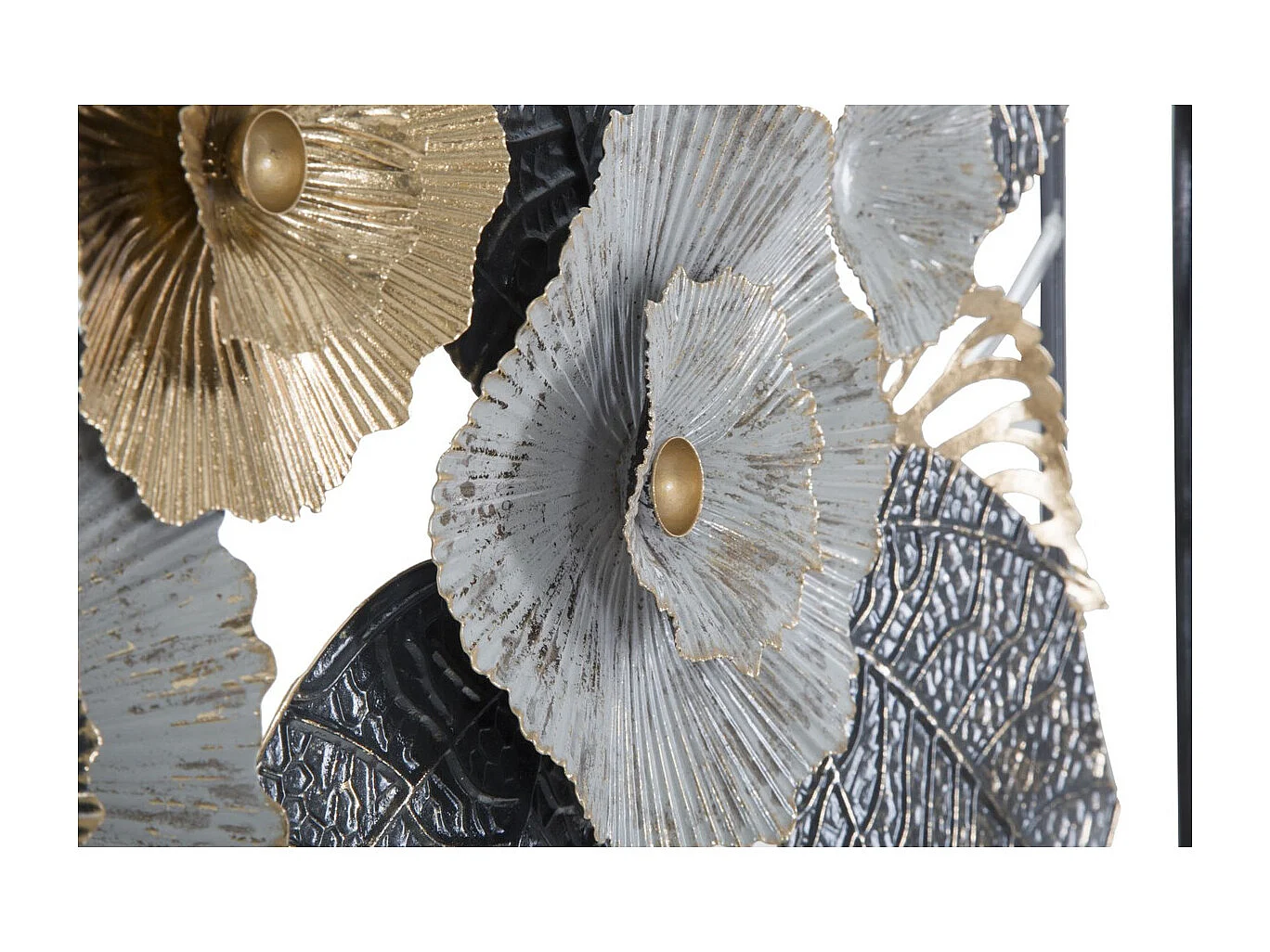 Décoration 3D en Métal Fleurs 5, Multicouleur, 120x7x59 cm, Seven Design