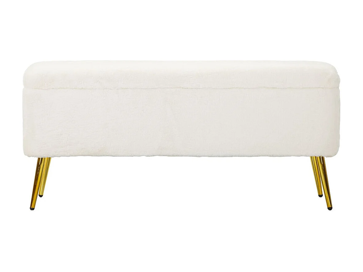 Banc avec Rangement MF303, Blanc, 112x42x50 cm, Seven Design