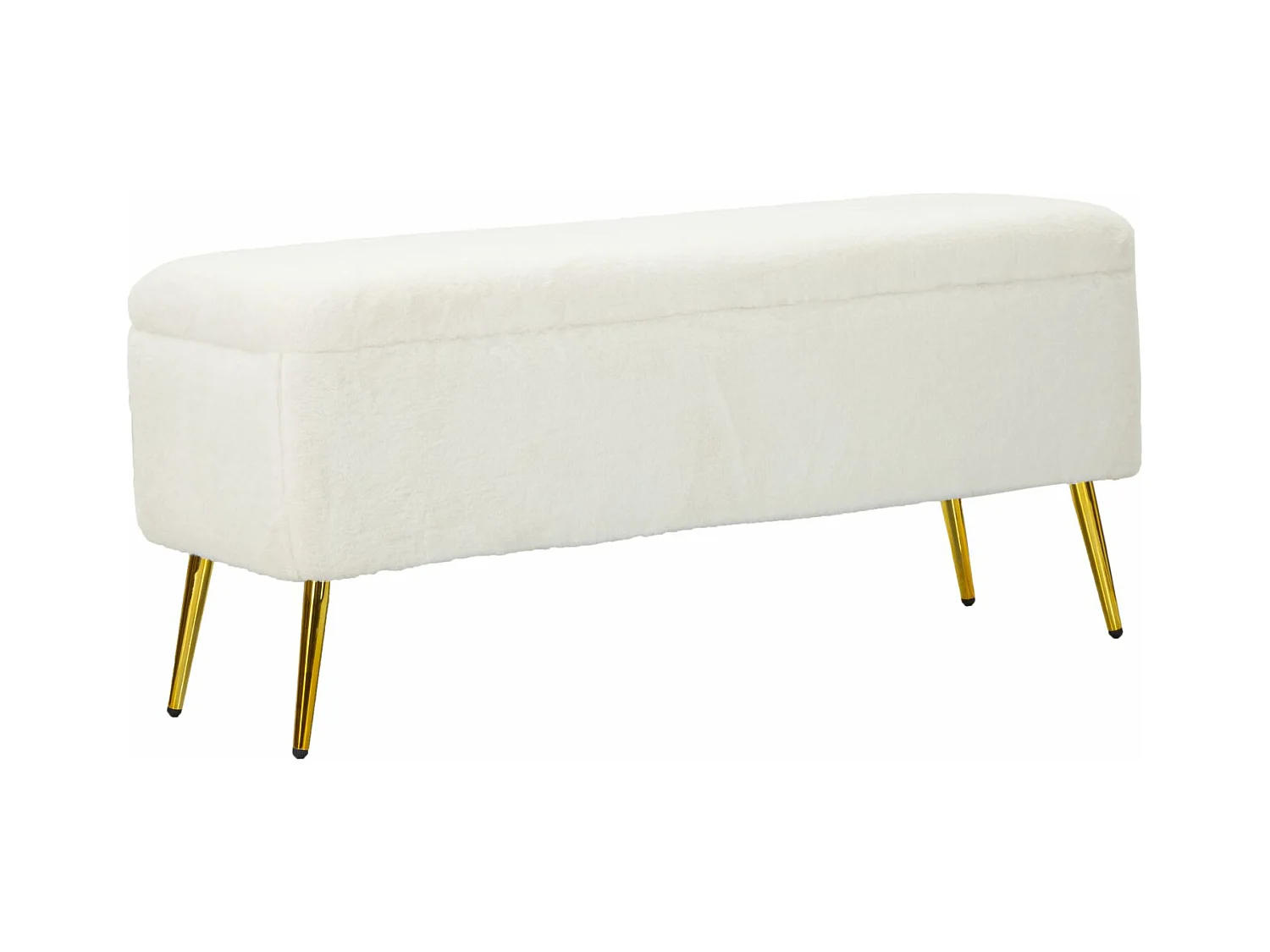 Banc avec Rangement MF303, Blanc, 112x42x50 cm, Epikasa