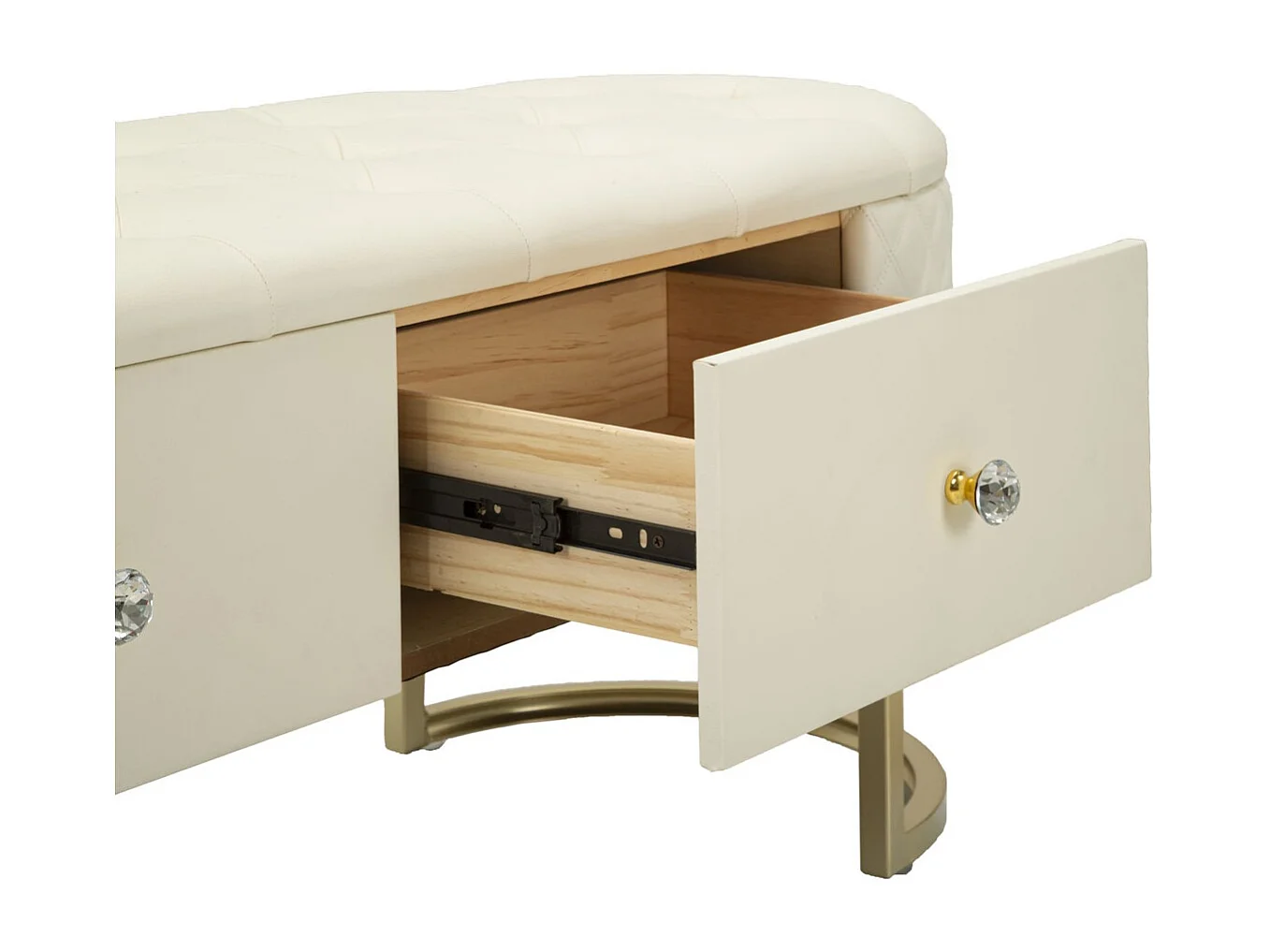 Banc avec Rangement MF302, Blanc, 120x40x43 cm, Seven Design