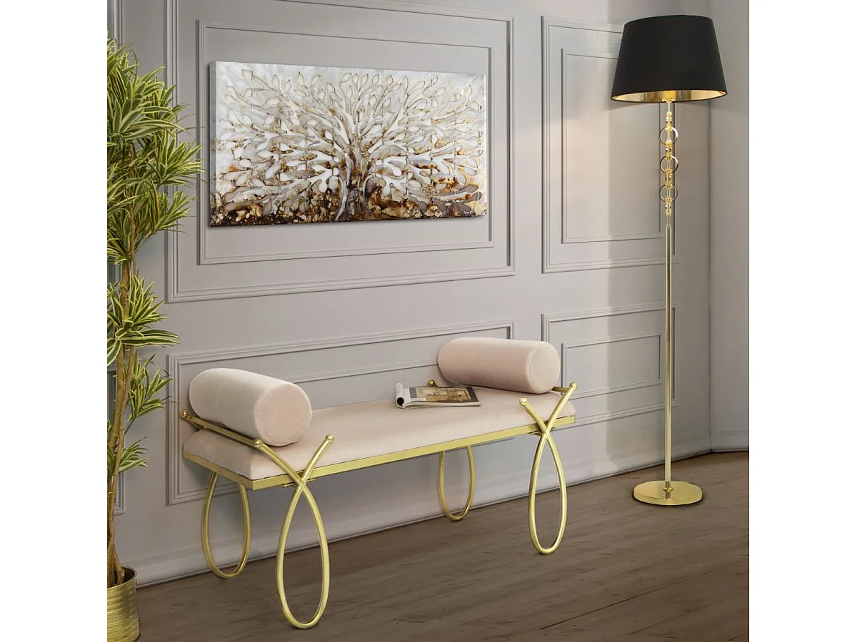 Banc MF301, Rose, 112,5x49x53 cm, Seven Design