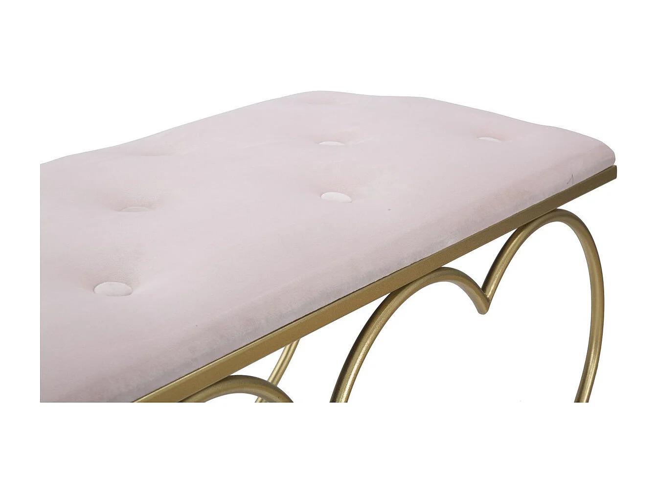 Panca Cuore 4, Oro, 105x37,5x51,5 cm, Seven Design