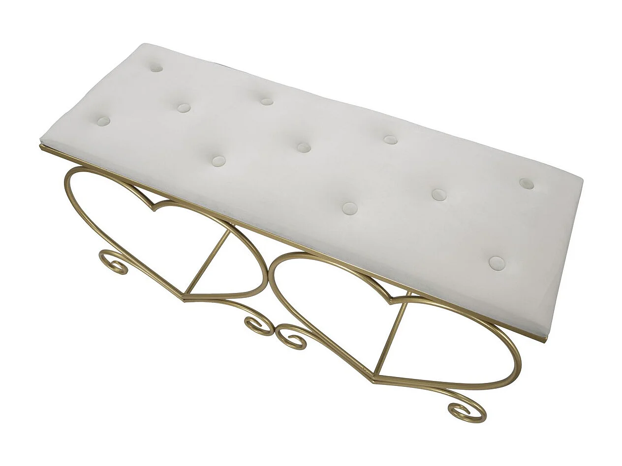 Banc Cœur 3, Or, 105x37,5x51,5 cm, Seven Design