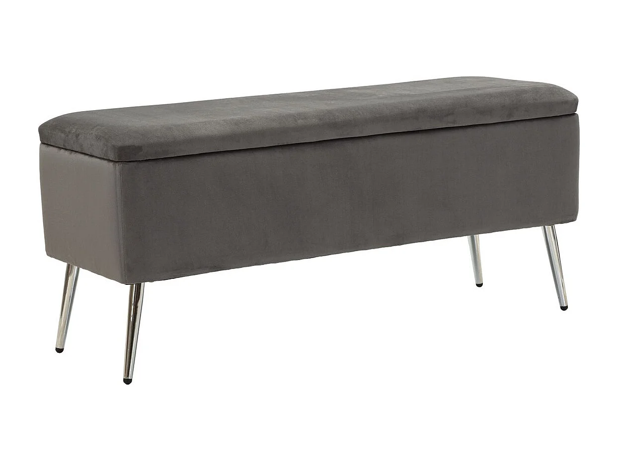 Banc avec Rangement MF304, Gris, 112x42x50 cm, Seven Design