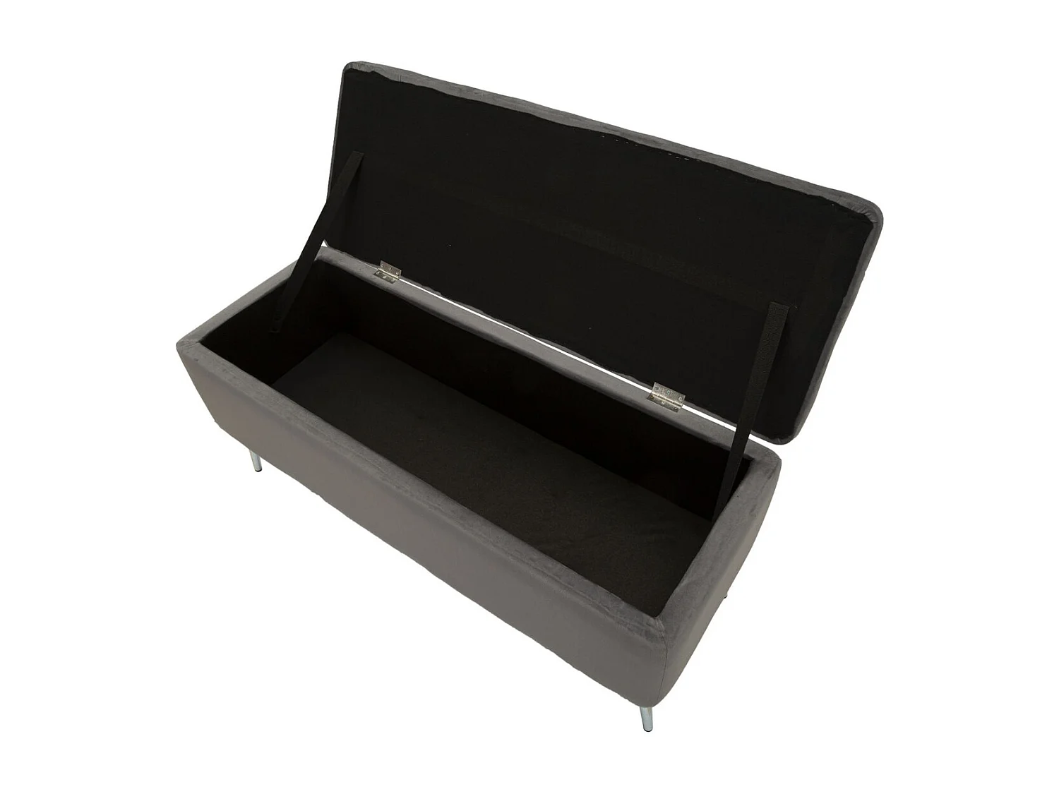 Banc avec Rangement MF304, Gris, 112x42x50 cm, Seven Design