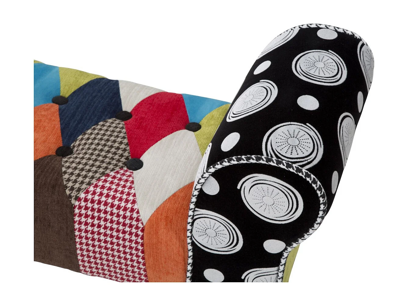 Banco Retalhos, Multicolorido, 102x31x54 cm, Seven Design