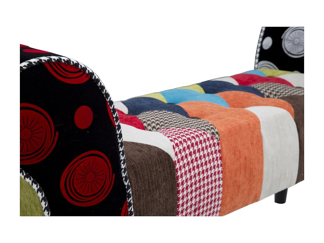 Banco Retalhos, Multicolorido, 102x31x54 cm, Seven Design