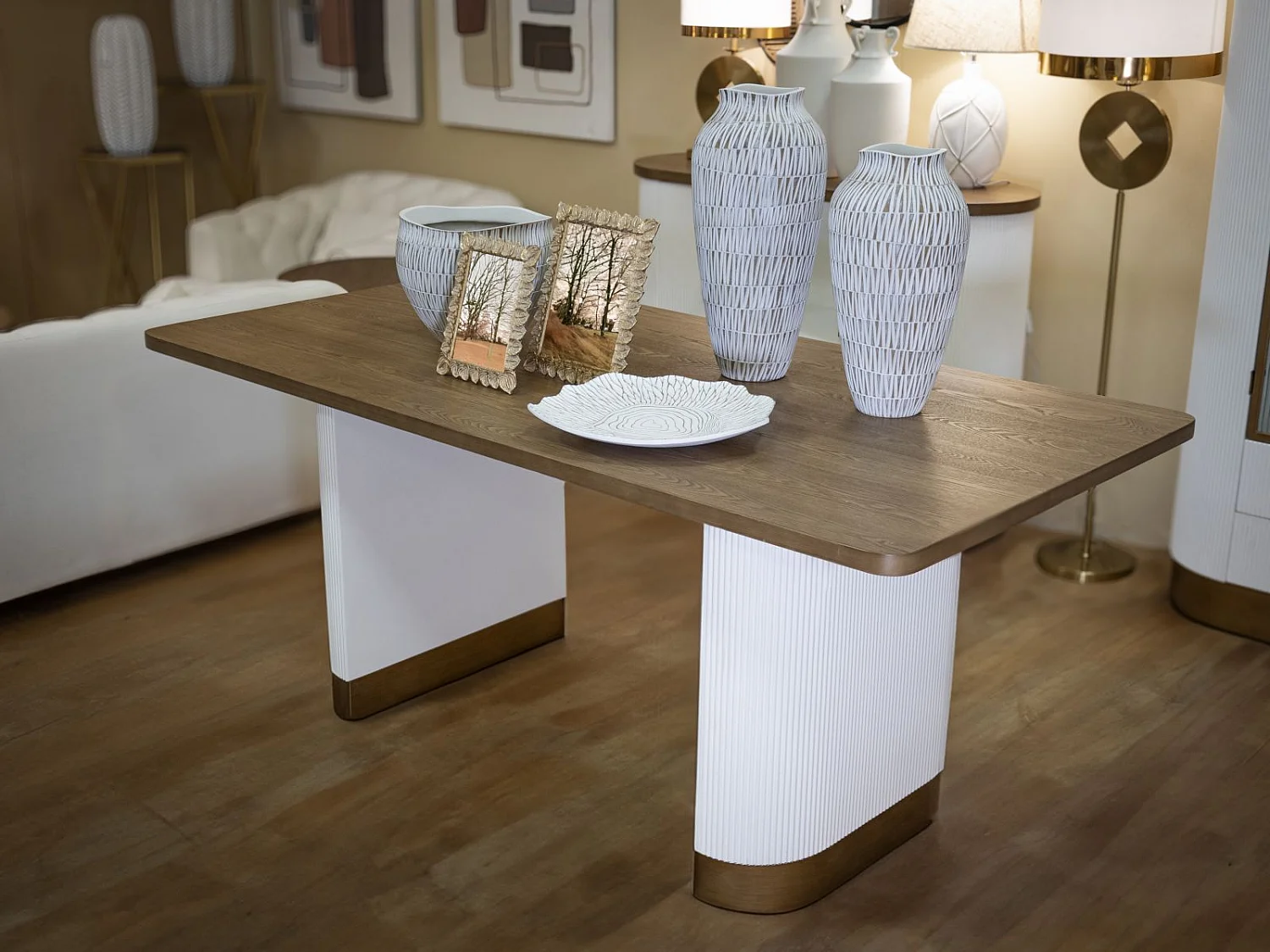 Table à Manger MF574, Marron, 180x90x76 cm, Epikasa