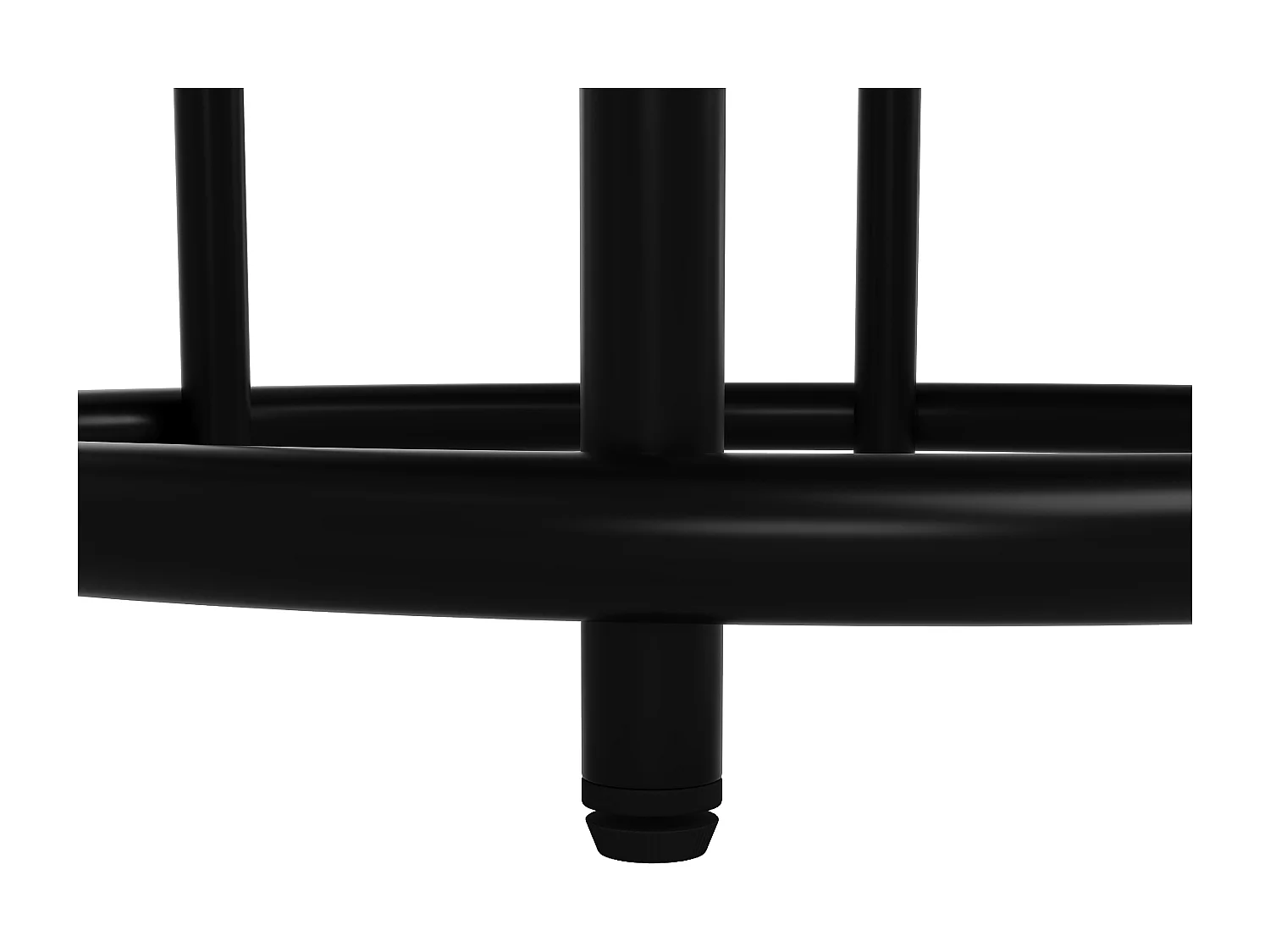 Tavolo da pranzo rotondo per 4/6 persone - P 100 x H 76 cm - Piano in marmo - Gambe in MDF e metallo - Bianco + nero