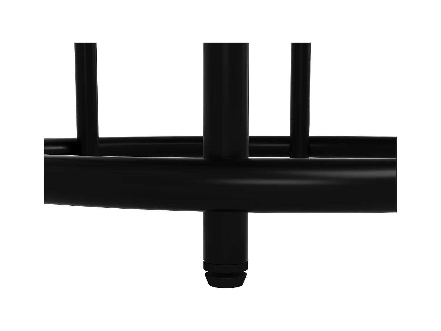 Runder Esstisch für 4 bis 6 Personen – T 100 x H 76 cm – Marmorplatte – MDF und Metallbeine – Weiß + Schwarz