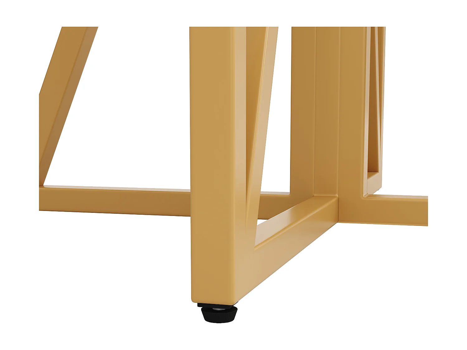 Table à manger ronde 4 à 6 couverts - D 80 x H 76 cm - Plateau en MDF marbré et pièds en métal doré - Blanc + or