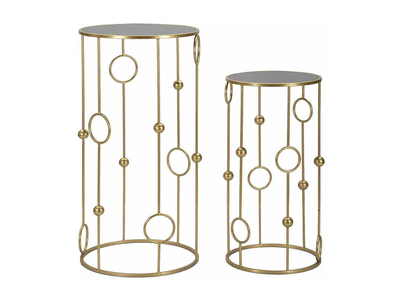 Mesa Círculos 35, Oro, 50x50x100 cm, Epikasa