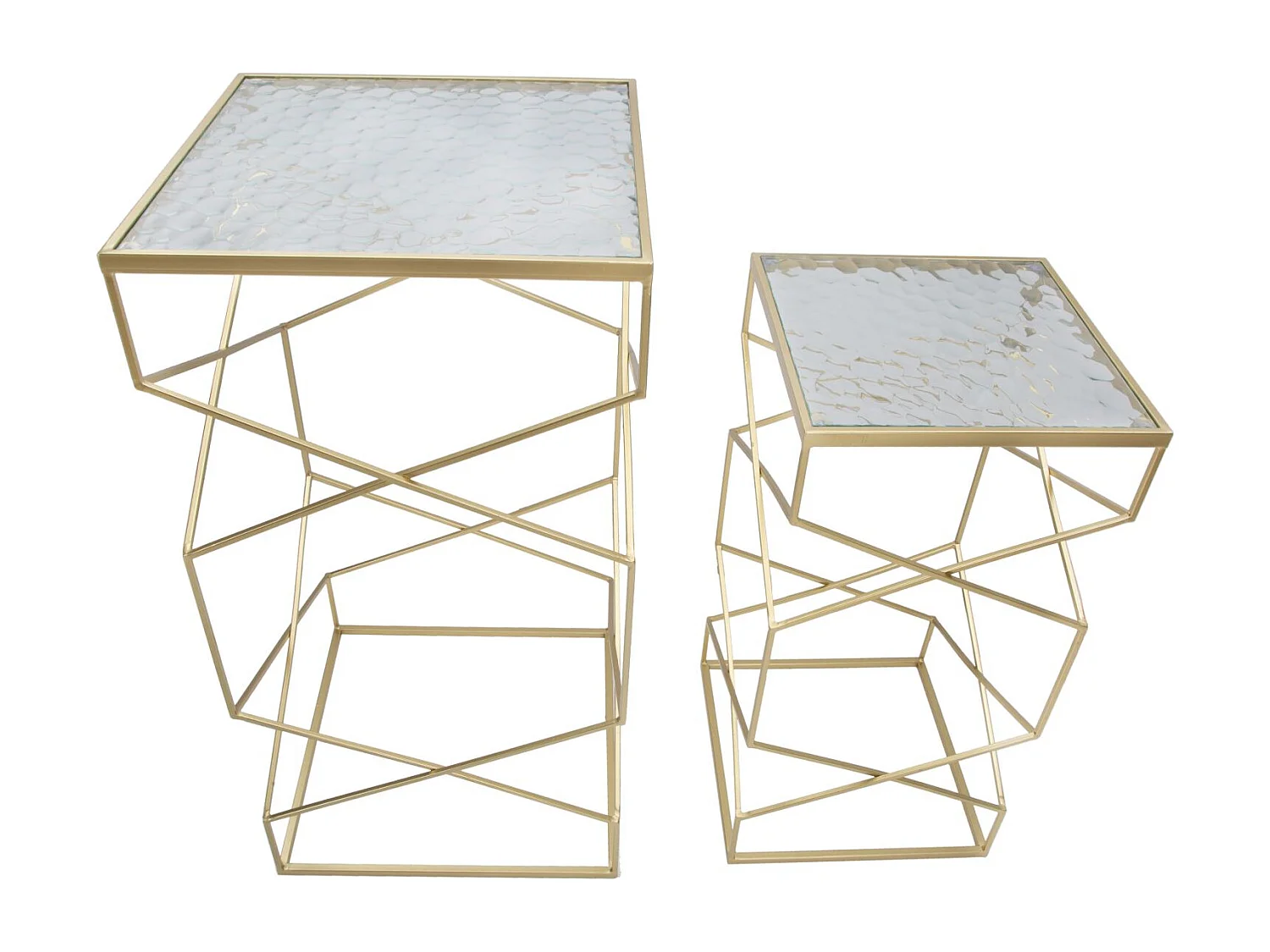 Tavolo MF595, Oro, 50x50x100 cm, Epikasa