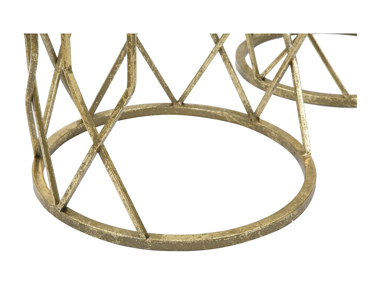 Table d'Appoint MF597, Or, 32x32x71 cm, Seven Design