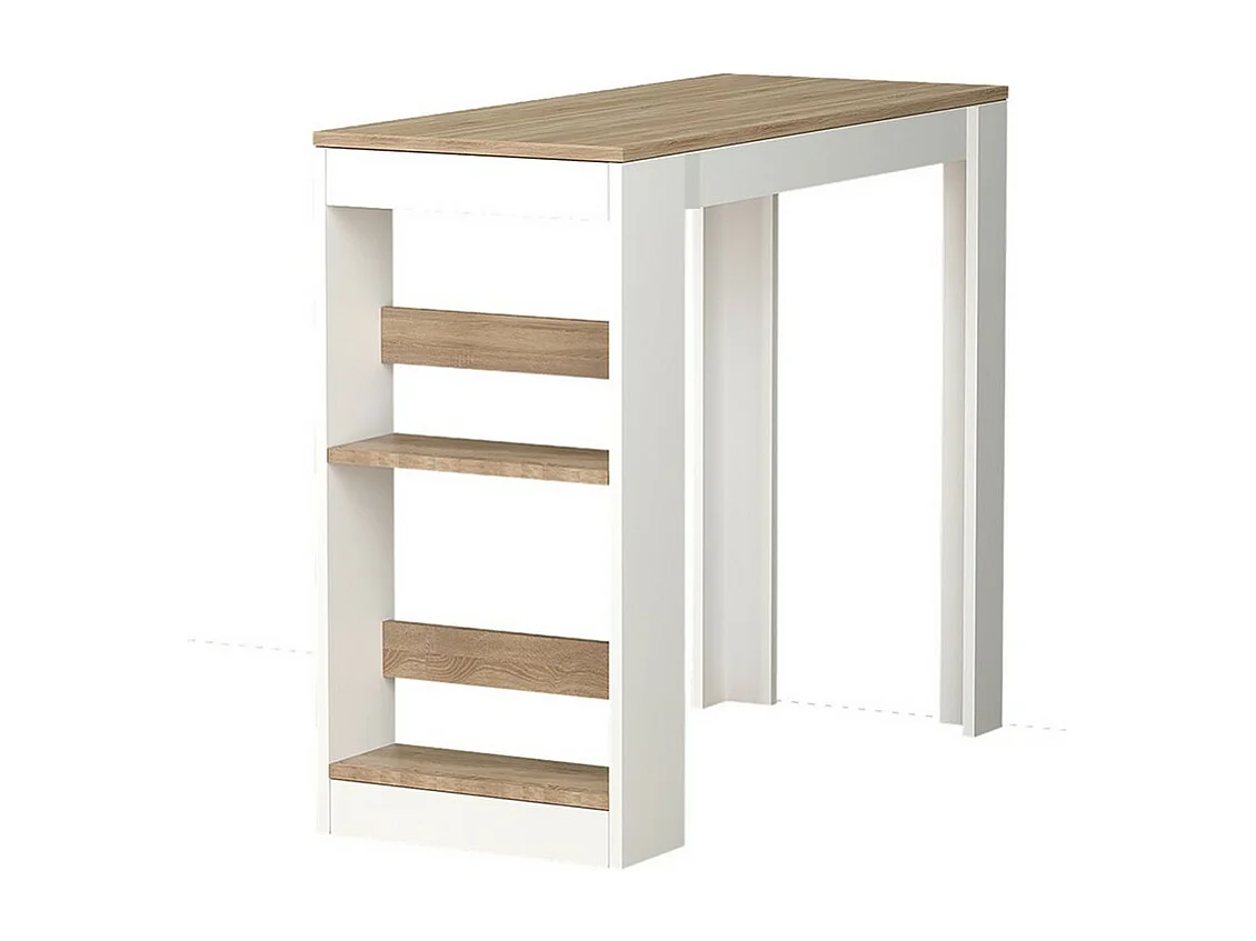 Table à Manger Bery, Blanc, 120x50x100 cm, Epikasa