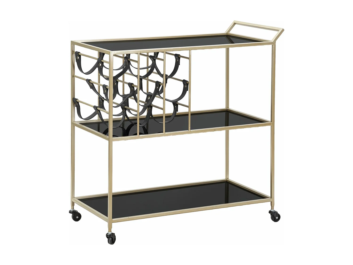 Carrello MF5, Nero, 79x39,5x82 cm, Epikasa