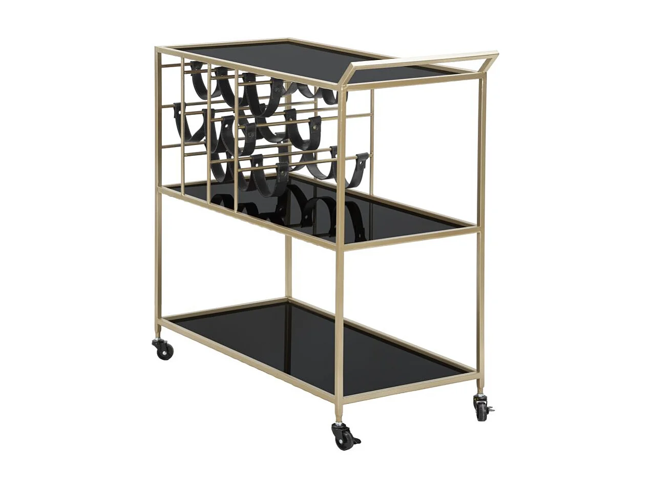 Carrello MF5, Nero, 79x39,5x82 cm, Epikasa