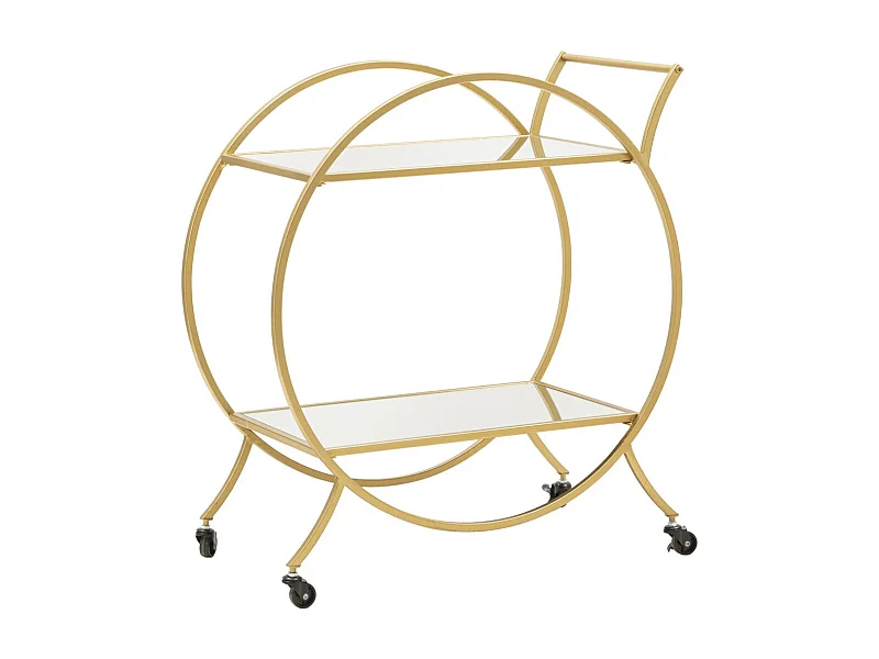 Chariot de Cuisine MF3, Or, 70x36,5x78 cm, Seven Design