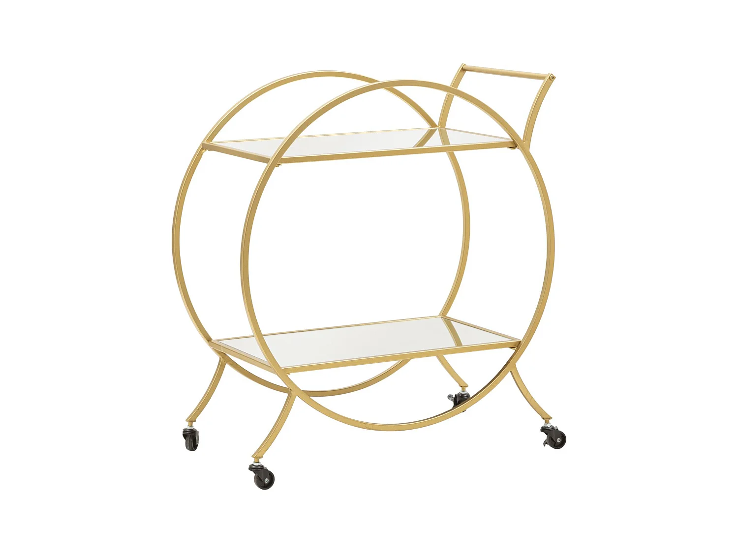 Chariot de Cuisine MF3, Or, 70x36,5x78 cm, Epikasa