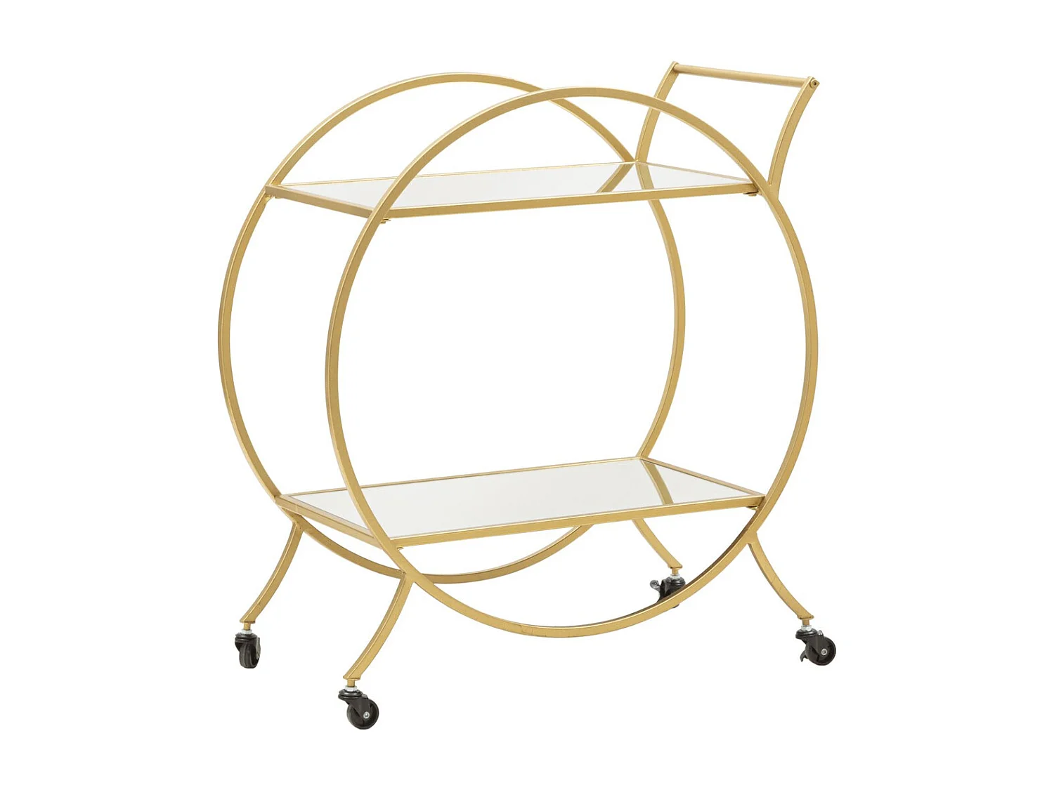 Chariot de Cuisine MF3, Or, 70x36,5x78 cm, Seven Design