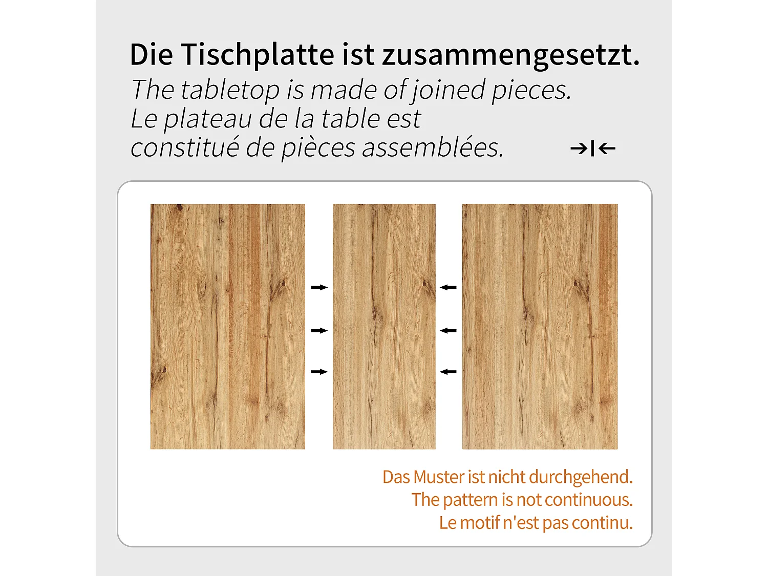Ausziehbarer Esstisch für 4 bis 6 Personen - 118/157 x 70 x 75 cm - Ausziehbare Platte - MDF + Metallbeine - Natur + Schwarz