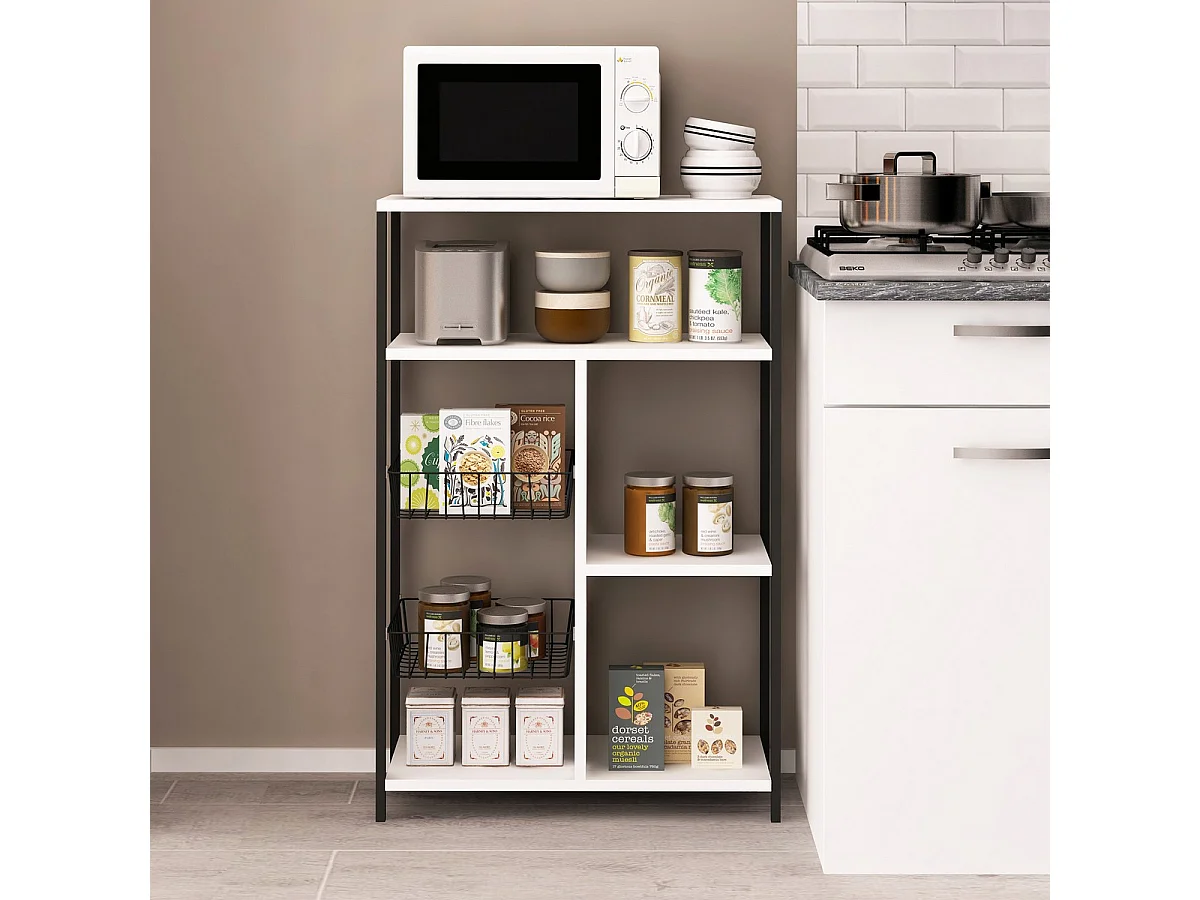 Prateleira de Arrumação Belita, Branco, 65x30x100 cm, Epikasa