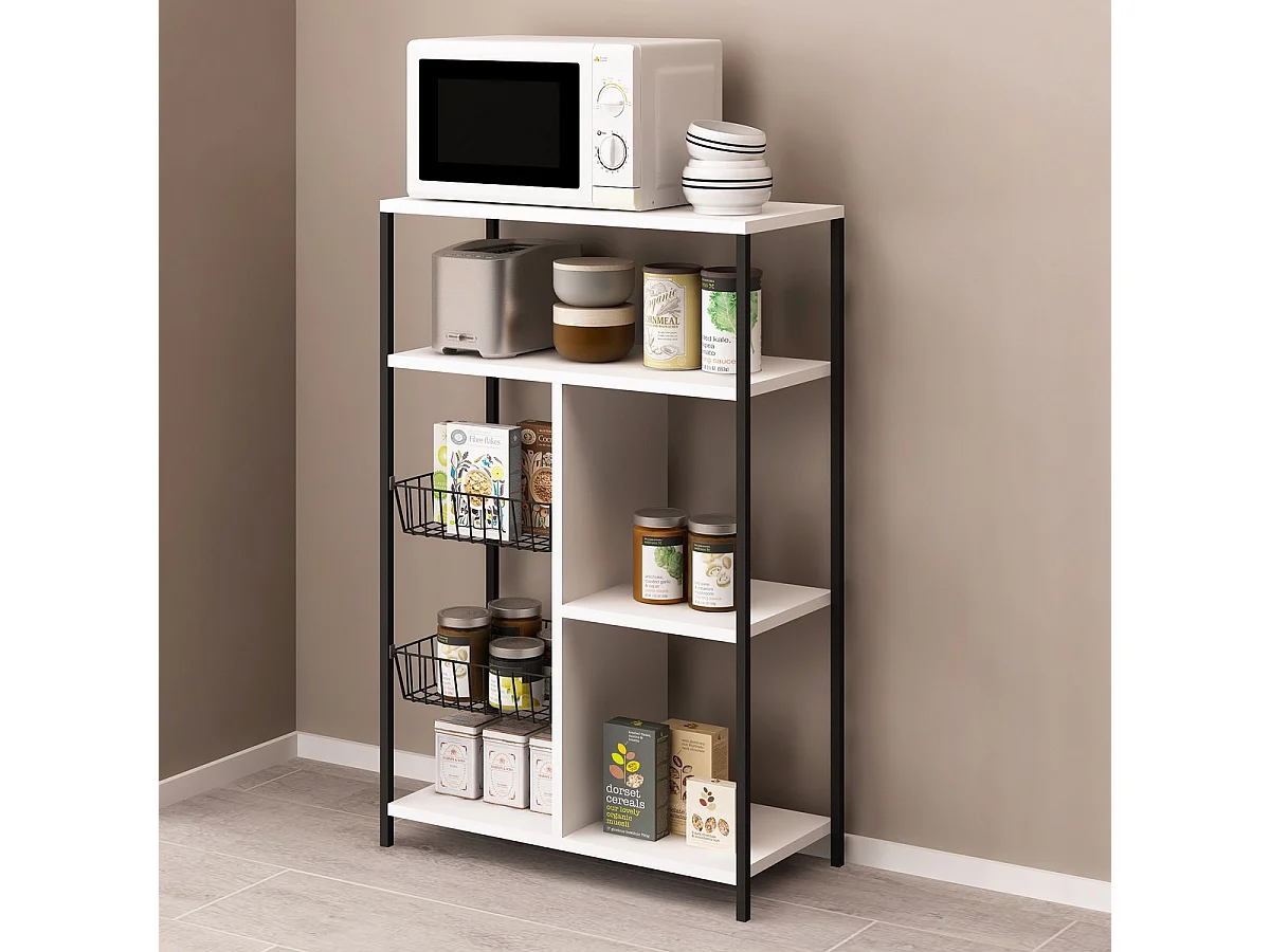 Prateleira de Arrumação Belita, Branco, 65x30x100 cm, Epikasa