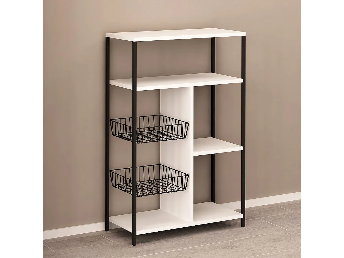 Prateleira de Arrumação Belita, Branco, 65x30x100 cm, Epikasa