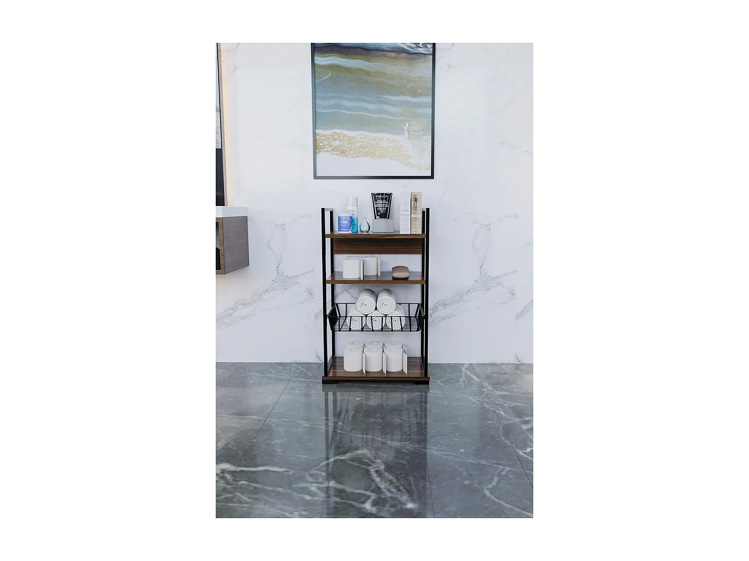 Estante de Almacenamiento Luna, Marrón, 65x30x90 cm, Epikasa