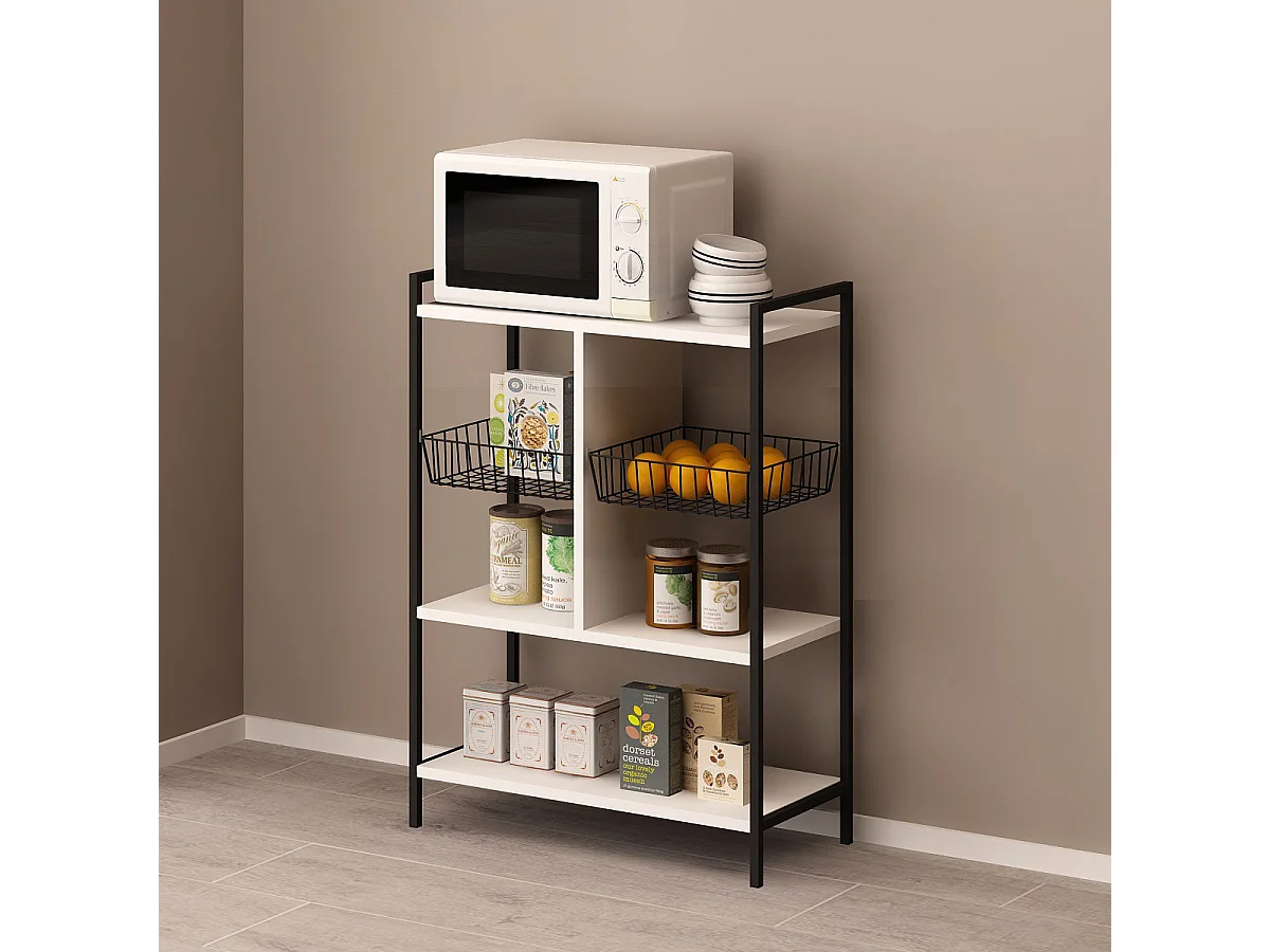 Stojak Dalila, Biały, 65x30x90 cm, Epikasa