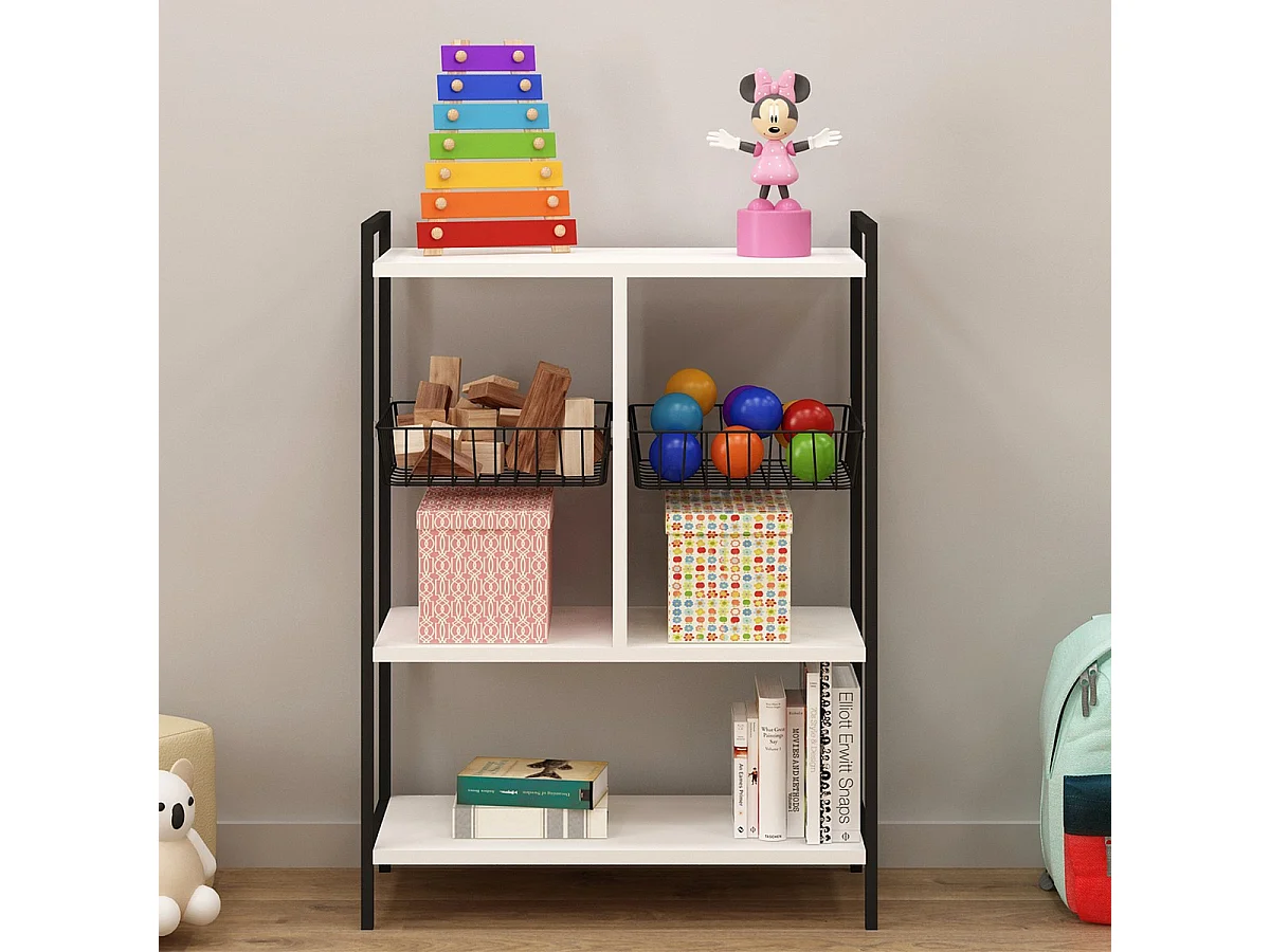 Stojak Dalila, Biały, 65x30x90 cm, Epikasa