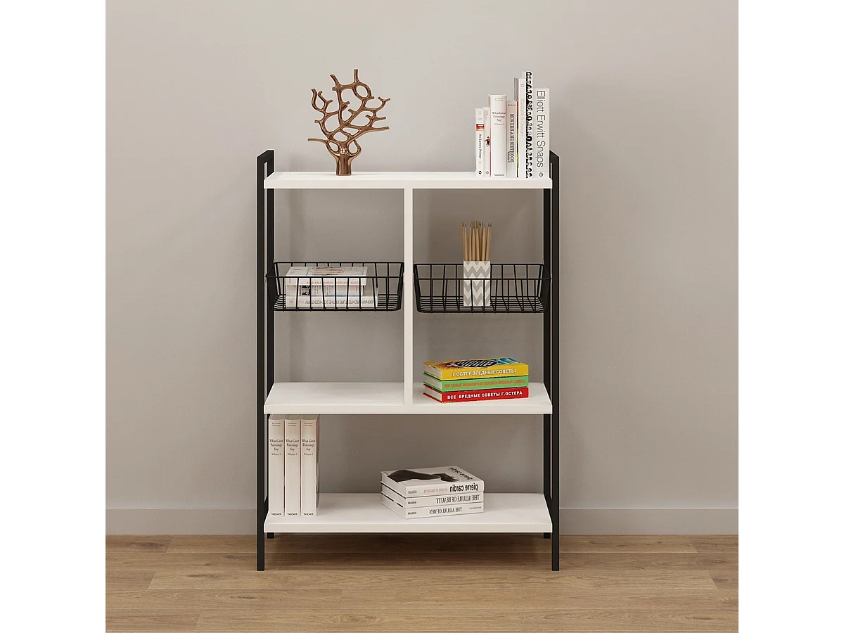 Stojak Dalila, Biały, 65x30x90 cm, Epikasa