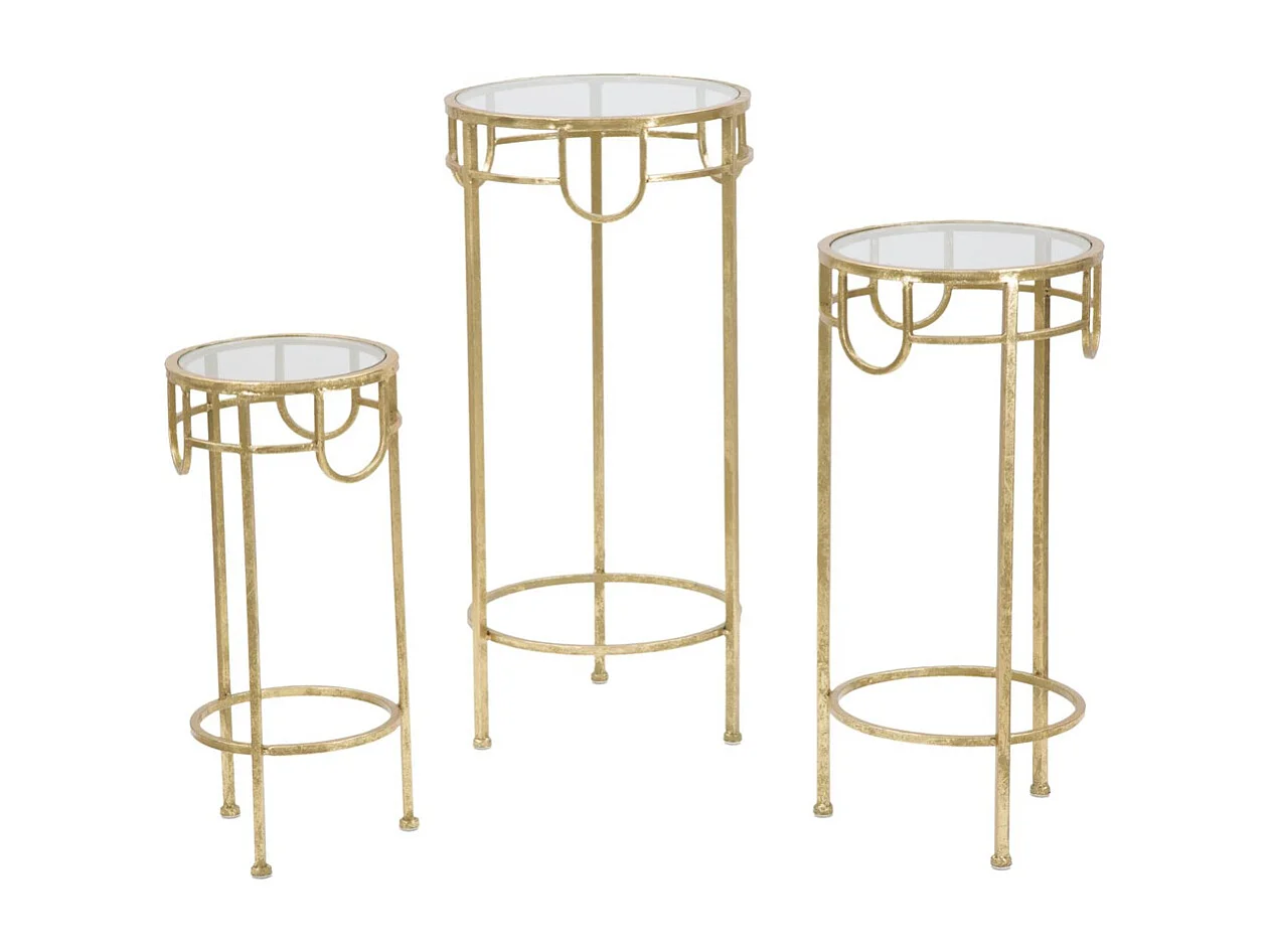 Ensemble de Table et Tabourets MF428, Or, 33x33x70 cm, Seven Design
