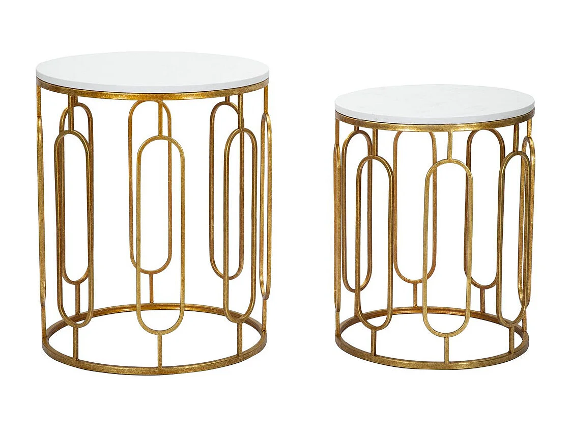 Table d'Appoint MF535, Or, 46x46x55 cm, Seven Design