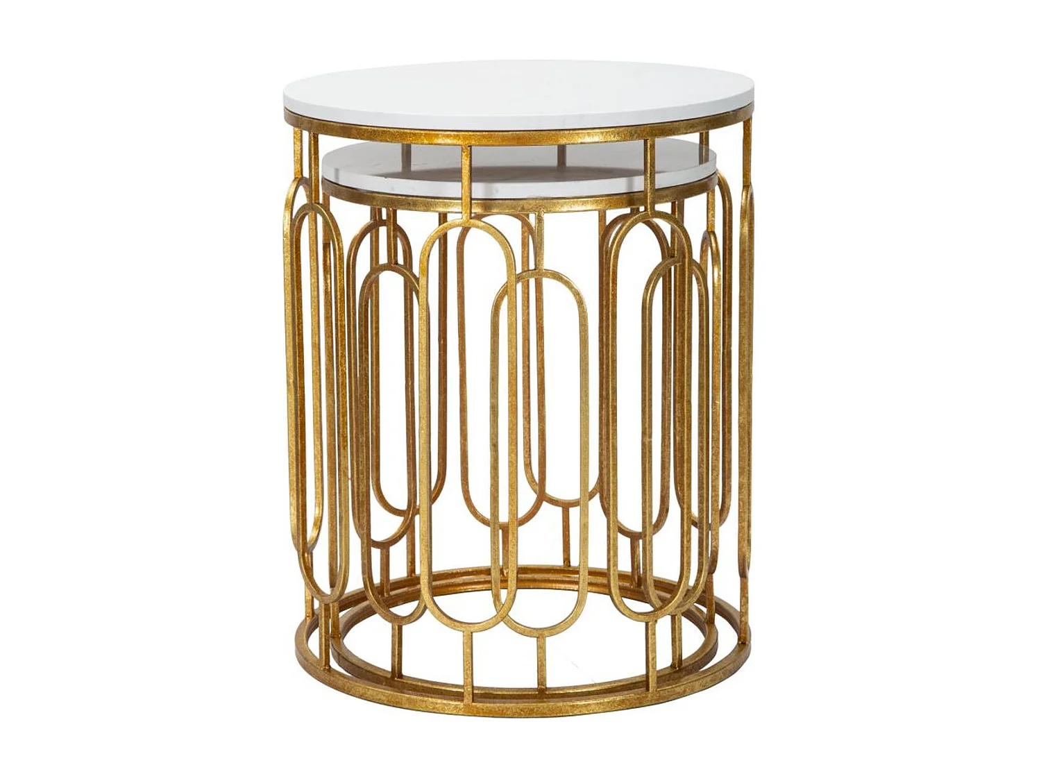 Table d'Appoint MF535, Or, 46x46x55 cm, Seven Design