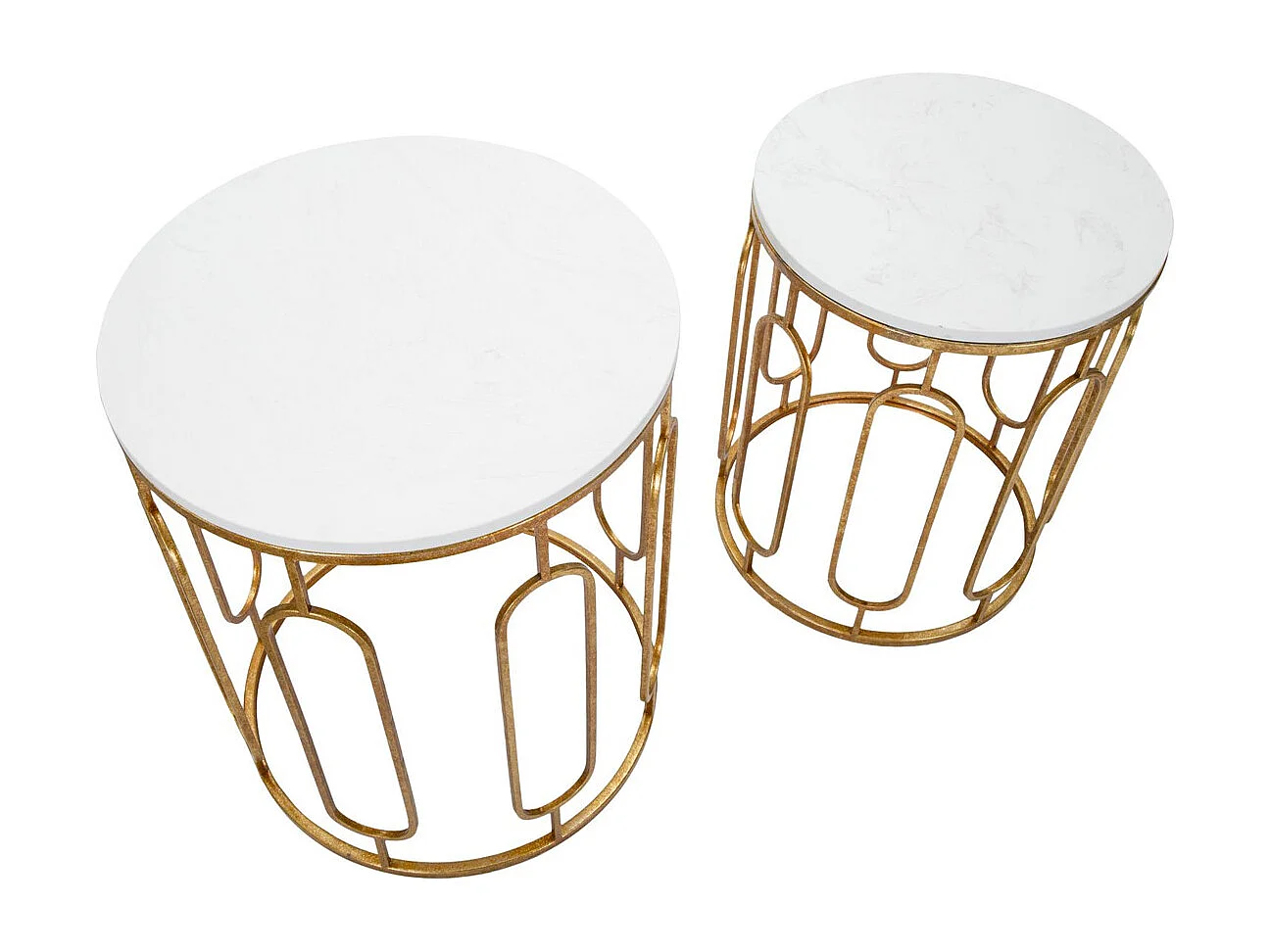 Table d'Appoint MF535, Or, 46x46x55 cm, Seven Design