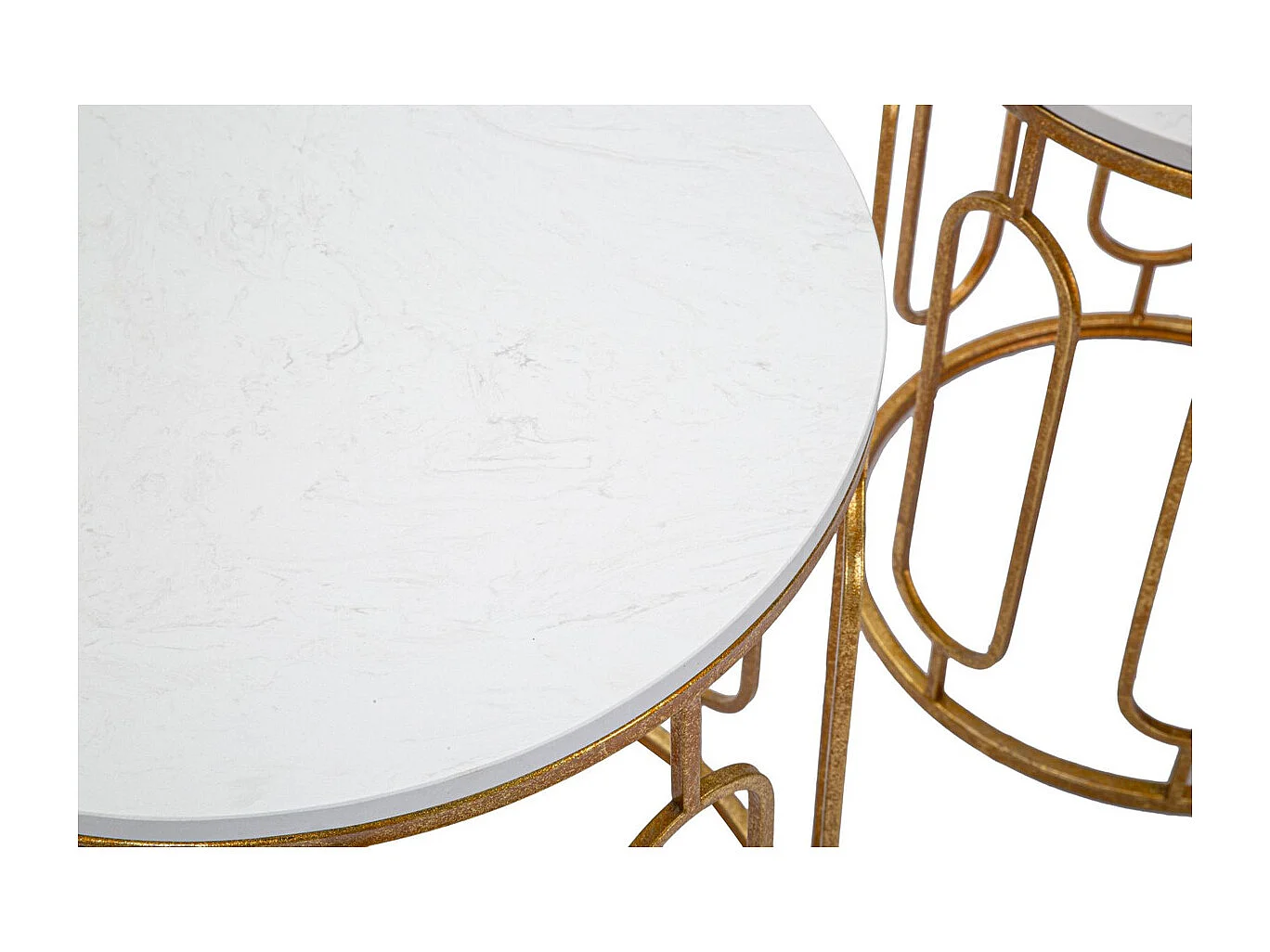 Table d'Appoint MF535, Or, 46x46x55 cm, Seven Design