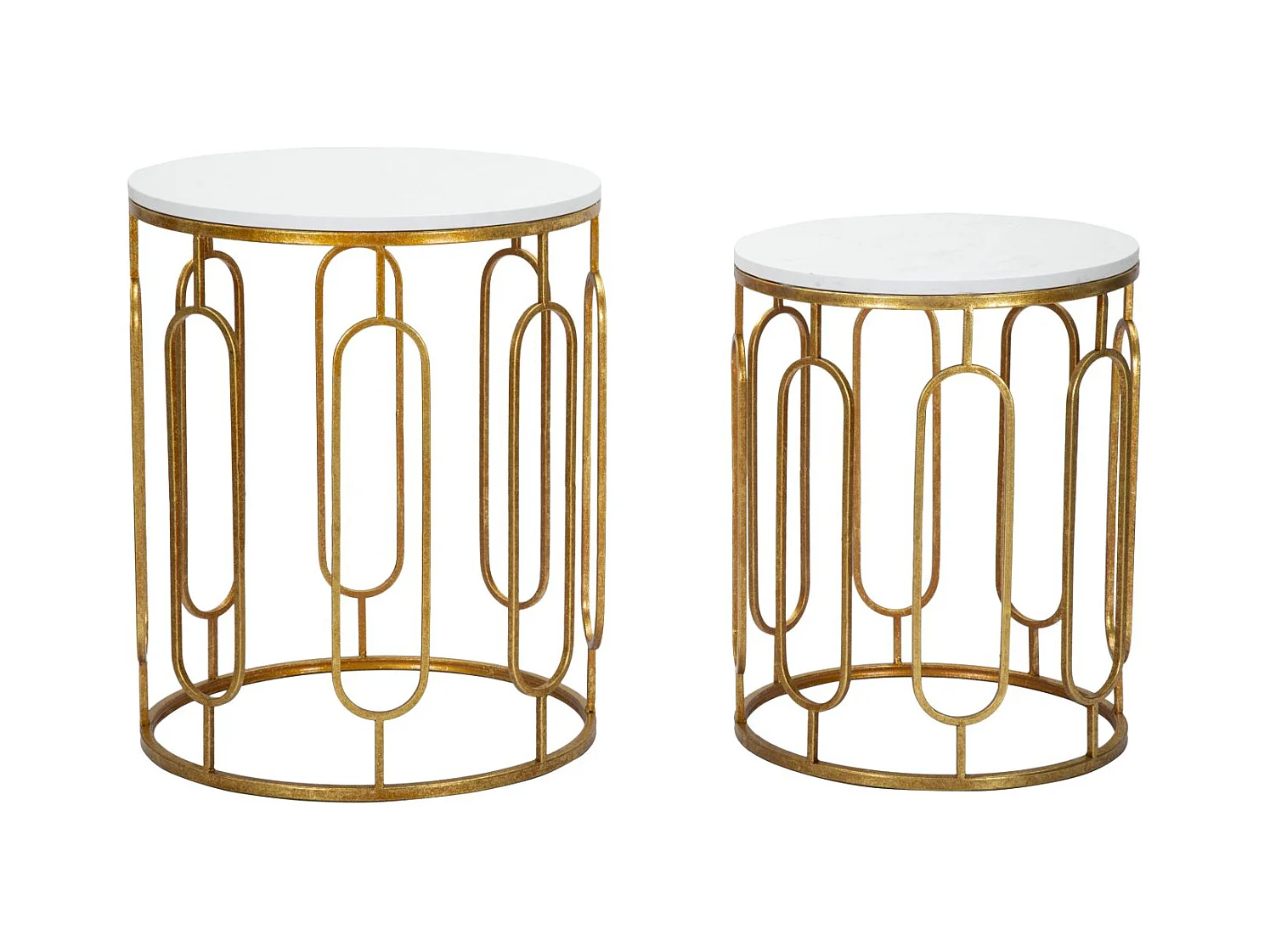 Table d'Appoint MF535, Or, 46x46x55 cm, Epikasa