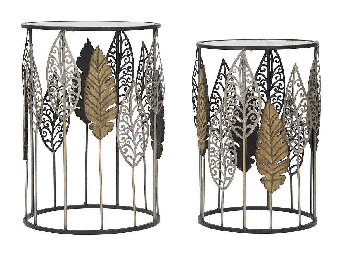 Table d'Appoint Feuille 65, Multicouleur, 38x38x55 cm, Seven Design