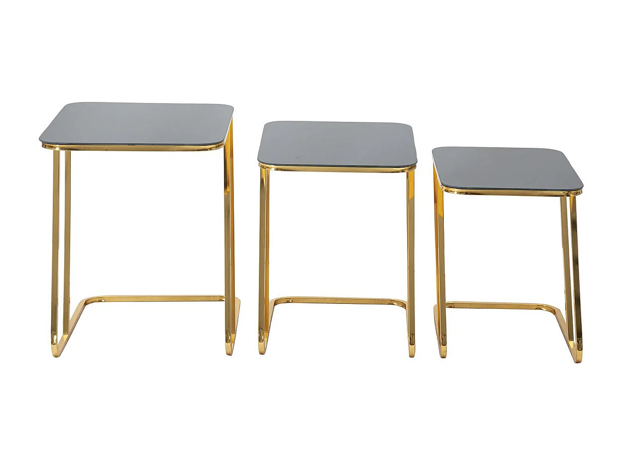 Table d'Appoint MF551, Or, 44x50,5x55,5 cm, Seven Design