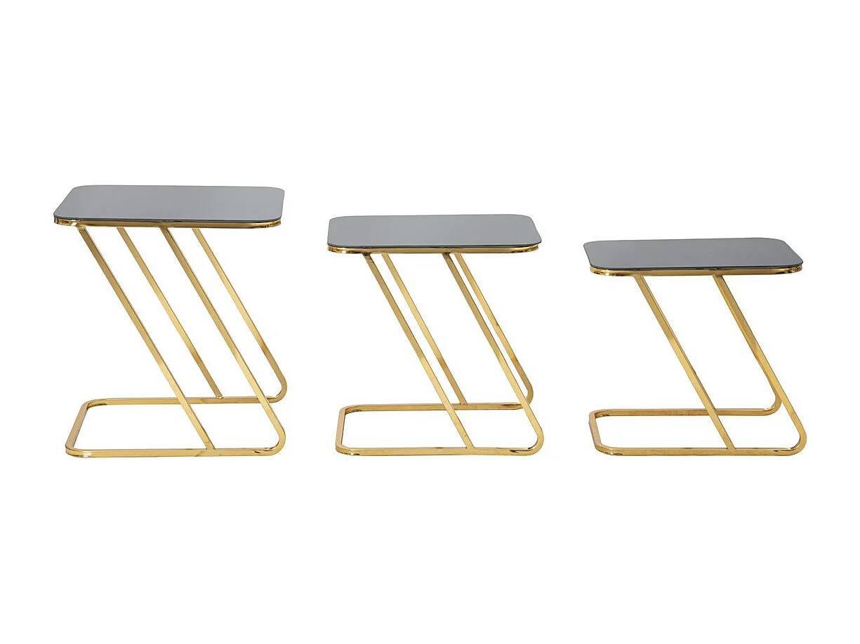 Table d'Appoint MF551, Or, 44x50,5x55,5 cm, Seven Design