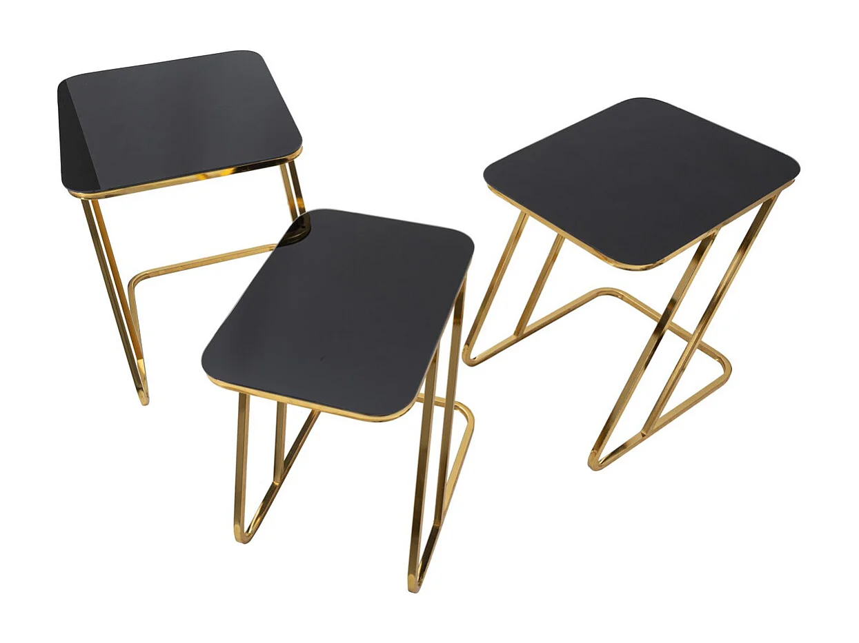 Stolik Kawowy MF551, Złoto, 44x50,5x55,5 cm, Seven Design