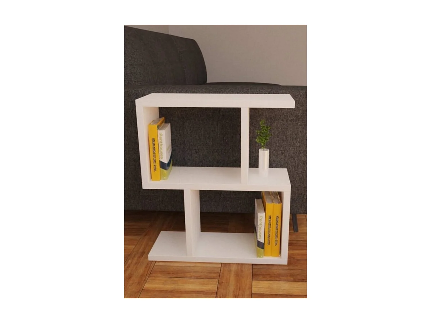 Koffietafel Rylee, Wit, 17x45x52 cm, Epikasa