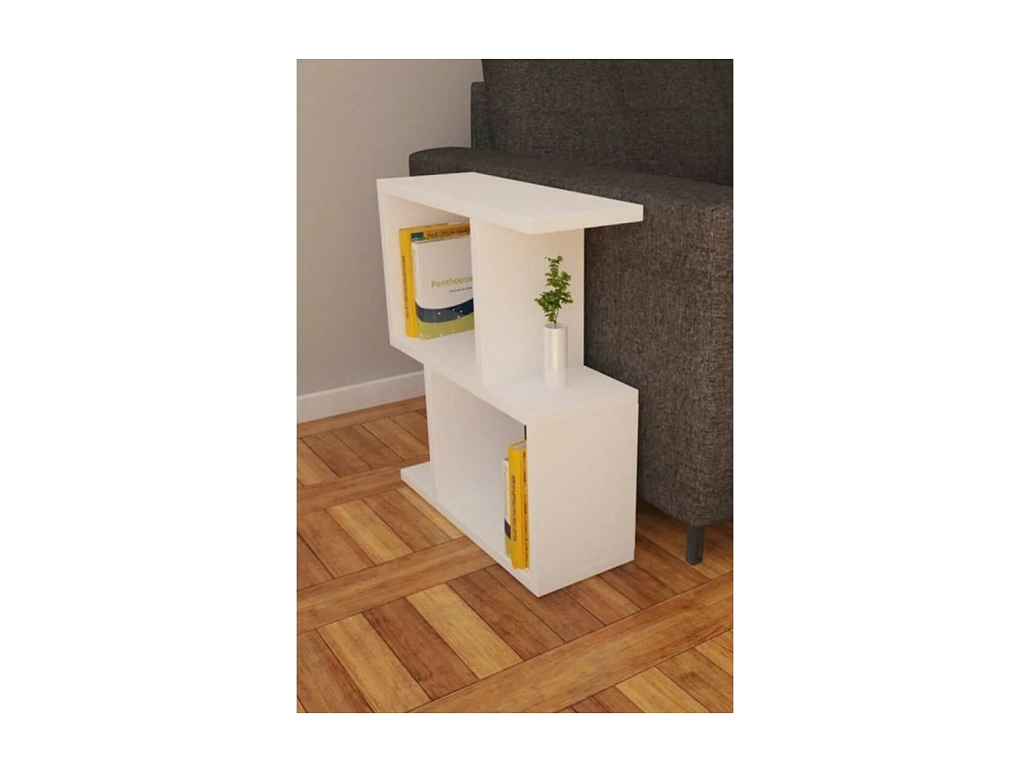 Koffietafel Rylee, Wit, 17x45x52 cm, Epikasa