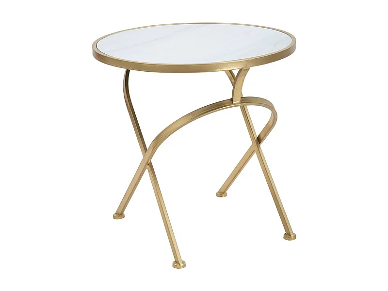 Table d'Appoint MF542, Or, 50,5x50,5x50 cm, Seven Design