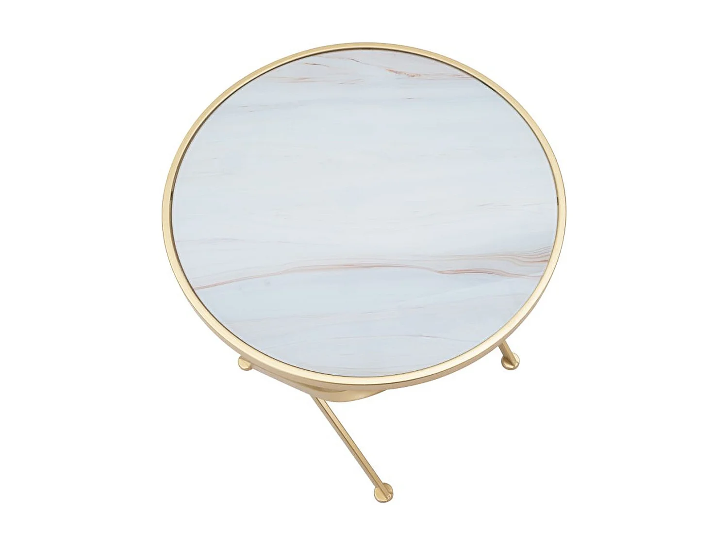 Stolik Kawowy MF542, Złoto, 50,5x50,5x50 cm, Seven Design