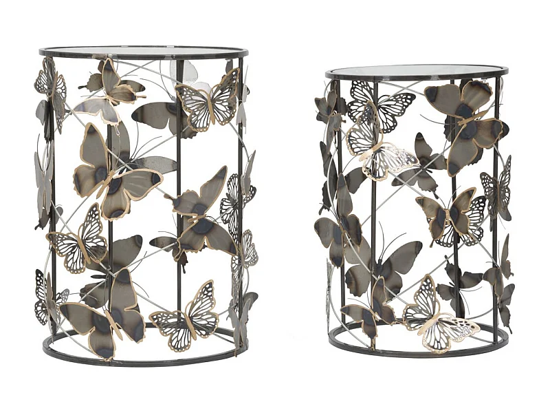 Table d'Appoint Papillon 34, Multicouleur, 41,3x41,3x55 cm, Seven Design